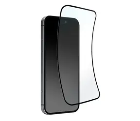 Puro Flexible Glass D3O schwarzer Rahmen / Schutzglas / D3O® / Apple iPhone 16 Pro Max