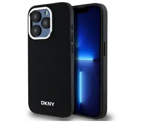DKNY MagSafe iPhone 15 Pro Schutzhülle mit schlichtem Logo , schwarz / Rückseite / MagSafe / Apple iPhone 15 Pro