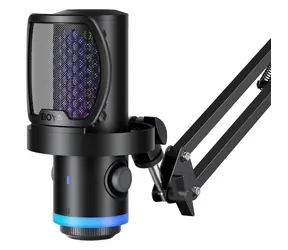 Boya CastMic G40B schwarz / Gaming-Mikrofon / mit Mikrofonarm / USB-C / kabelgebunden