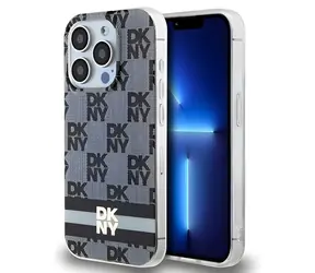 DKNY IML Schwarz, kariert / Rückseite / für Apple iPhone 13 Pro Max / MagSafe