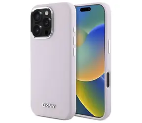 DKNY Flüssigsilikon- Logo MagSafe pink / Rückseite / Apple iPhone 16 Pro Max / MagSafe