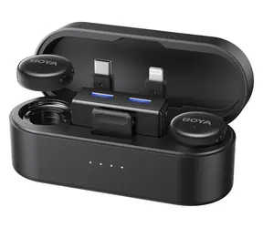 Boya BOYALINK 3-02 schwarz / Ansteckmikrofon / kabellos / 2,4 GHz / USB-C