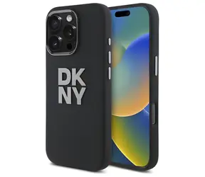 DKNY Flüssigsilikon- Logo iPhone 16 Pro Max schwarz / Rückseite / Silikon / Logo