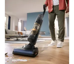 Philips XW7264/11 AquaTrio schwarz / Akku-Stielstaubsauger / Trocken- und Nassreinigung / Lithium- ION / 75 dB