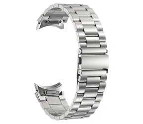 Puro Metallarmband für Samsung Galaxy Watch 4/5/6, silber/Edelstahl, kompatibel mit Galaxy Watch 4-6 Classic/Pro