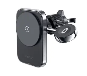 Acefast D18 schwarz / Kfz-Ladehalterung / MagSafe / Qi / USB-A - USB-C-Kabel