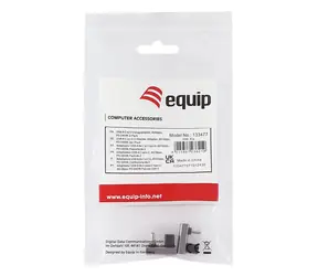 Equip 133477 schwarz/grau / USB-C Adapter / USB4 Gen 4 / 40 Gbit/s / PD 240W / abgewinkelt 180° / 2 Stück.