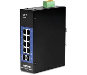 Trendnet Industrie-Switch 8+2 SFP Gigabit L2+ / Switch / Managed / DIN-Schiene / 20 Gbit/s / IP30