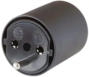 Brennenstuhl FIX-Adapter DE/CH schwarz / Reiseadapter / T12 - Schuko / 3-polig / 230V