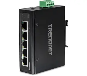 Trendnet Industrie-Switch 5x Fast Ethernet DIN-Schienen-Switch / IP30 / -40 bis 75°C / unmanaged