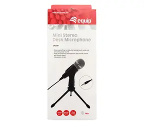 Equip schwarz / Tischmikrofon / 3,5-mm-Klinkenstecker / 1,8 m / Plug & Play