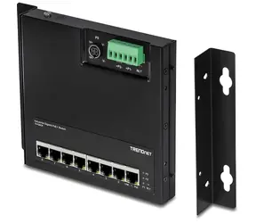 Trendnet 8- Port Industrial Gigabit PoE+ Switch / Switch / Wandmontage / 8x Gigabit PoE+ / 200 W PoE / IP30