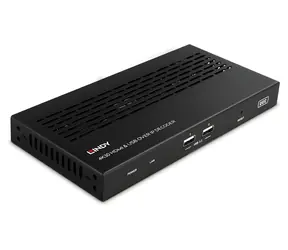 Lindy 38397 / IP-Decoder HDMI und USB / 4K30 / Multicast / Videowand / PoE
