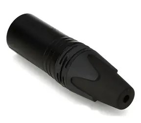 XLR- Equip , 3-polig, schwarz / Stecker / Vergoldete Kontakte