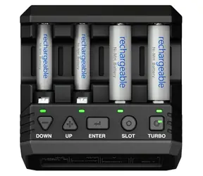 SkyRC NC2200 / Akkuladegerät / AA/AAA / NiMH, NiCD / 4 Steckplätze / Bluetooth