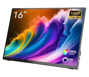 16" Minix SF16T schwarzer tragbarer Monitor / IPS / FHD 1920×1200 / Touchscreen / 120 Hz / USB-C