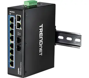 Trendnet TI-G102 / Industrie-Switch / 10 Port -Ports / 2x SFP / 20 Gbit/s / IP30 DIN-Schiene