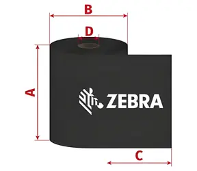 ZEBRA ZipShip 2300 / TTR-Band / Wachs / 156 mm / 450 m / 12 Stück