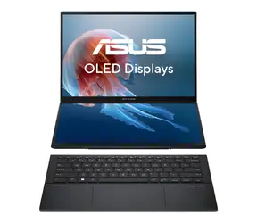 Asus Zenbook Duo UX8406CA grau / Notebook / 2× 14" OLED WUXGA Touch / Intel Core Ultra 9 285H / 32 GB / 1 TB SSD / Windows 11