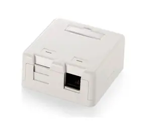 Equip 2- Port Keystone weiß / Unterputzdose / ungeschirmt