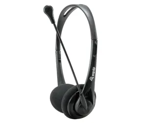 Equip -Headset mit Mikrofon, schwarz / Kopfhörer / Kabelgebunden / 2x 3,5-mm-Klinkenstecker / 32 Ohm