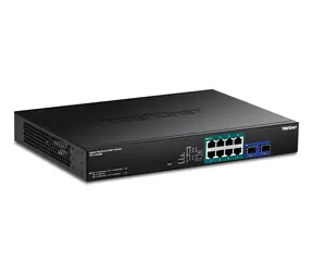 Trendnet 10- Port Web SMART PoE++ Switch / Switch / 8x Gigabit PoE++ / 2x SFP / 180 W PoE / 20 Gbit/s / 1 HE
