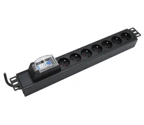 Xtendlan 19"-Verteilerkasten 7x230V ADV / Verteilerkasten / ČSN / Schalter / Überstromschutz / Kabel 1,8 m