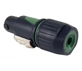 Equip -Stecker, 4-polig, schwarz/grün / Stecker / Schraubklemmen / Kabel 6-12 mm