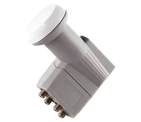 Schwaiger Quad LNB grau / LNB-Konverter / 4 Ausgänge / Verstärkung 62 dB / F-Anschluss