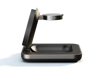 ZENS Nightstand Charger Pro 2 schwarz / Kabelloses Ladegerät / für iPhone und Apple Watch / Qi2 / 15 W
