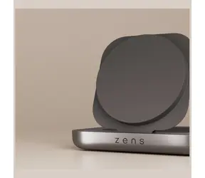 ZENS Magnetisches Nachttischladegerät, schwarz / Kabelloses Ladegerät / Qi2 / 15 W / USB-C