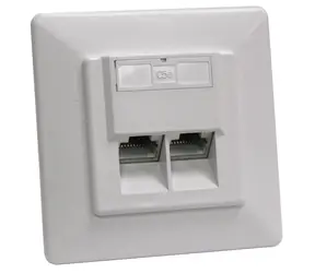 Xtendlan / 2x RJ-45-Buchse / Cat5e / geschirmt / Unterputz / abgewinkelte Steckdose