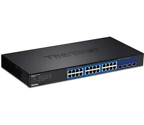 Trendnet TEG-30284 / Switch / 28 Ports / 24x Gigabit / 4X 10G SFP+ / WebSmart Managed / 19"-Rack