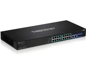 Trendnet SMART Surveillance Switch, 18 Port / Gigabit Managed PoE+ / 16x PoE+ 220 W / 36 Gbit/s / 2x SFP