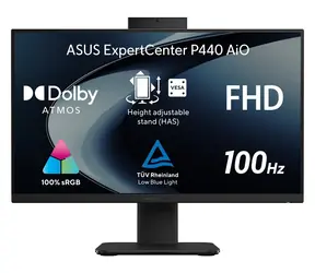 Asus ExpertCenter P4 All-in-One, schwarz / 23,8" FHD / Intel Core i3-1315U / 8 GB DDR5 / 512 GB SSD / Windows 11 P EDU