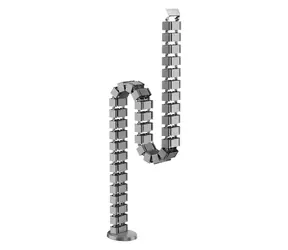 Equip für unter den Schreibtisch, grau / Kabelorganizer / Höhe 130 cm / ABS, Aluminium