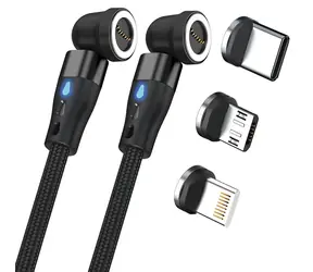 RealPower MagneticCharge 2 schwarz / Magnetisches Ladekabel / 1 m / Magnetstecker / 6 Adapter