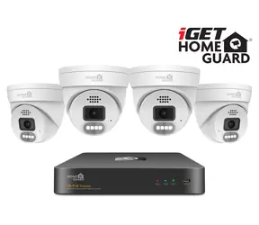 iGet HOMEGUARD HGNVK84804 / Kamerasystem / 4 Kameras / 2K / 8 Kanäle / PoE / IP66 / LAN