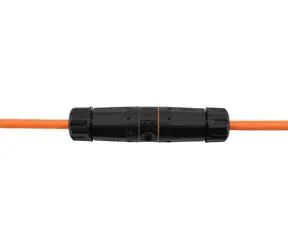 Outdoor RJ45 Cat6a IP68 Equip , schwarz/orange / Stecker / Geschirmt / IP68 / 250 MHz