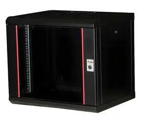 Equip 19"-Wandrack 9U 600x450mm schwarz / Wandmontage / Glastür / abschließbar