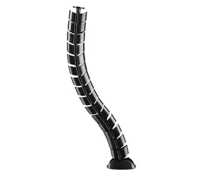 Equip Kabelorganizer für unter den Schreibtisch, schwarz / Kabelorganizer / Zweikanalig / 730 x 126 x 63 mm