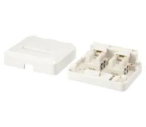 Equip: 2x Keystone-Aufputzbuchsen, weiß / Aufputzbuchse / ungeschirmt / Kat. 5e, Kat. 6, Kat. 6A
