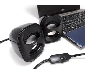 Equip Mini-Lautsprecher schwarz / 2.0 / USB / 3,5-mm-Klinkenanschluss / RMS 3 W / Fernbedienung