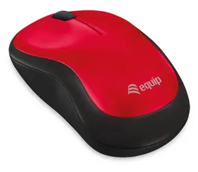 Equip Comfort Maus rot / Maus / kabellos / optisch / USB-Nano-Empfänger / 1200 DPI / beidseitig