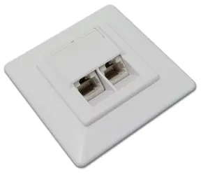 Xtendlan / 2x RJ45 / Cat6 / UTP / Unterputz- / Winkelanschlussdose
