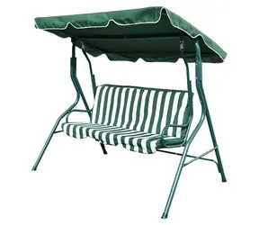 CALTER GREEN 2 grün, weiß / Gartenschaukel / für 3 Personen / 170x110x153 cm / Tragkraft 220 kg