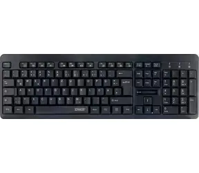 Schwaiger Kabellose Tastatur Schwarz / Tastatur / 2,4 GHz / Ziffernblock / Deutsches Layout / USB-A-Empfänger