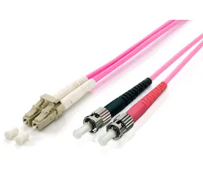 Equip Kabel LC-ST OM4 , 3M, lila / Patchkabel / Multimode / Duplex / LSZH-Mantel