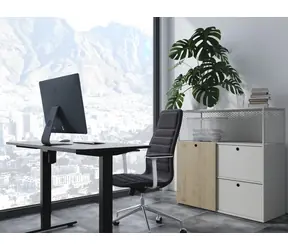 Equip höhenverstellbarer Tisch, schwarz / Tischhöhenverstellung 68-118 cm / Tragkraft 70 kg / Tischplatte 120 x 60 cm