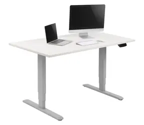 Equip verstellbarer Schreibtischrahmen, grau / Schreibtischgestell / 2 Motoren / Tragkraft 125 kg / höhenverstellbar 62-128 cm